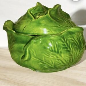 Green Cabbage Ceramic Bowl